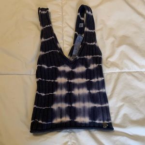 Guess knitted tye dye crop top